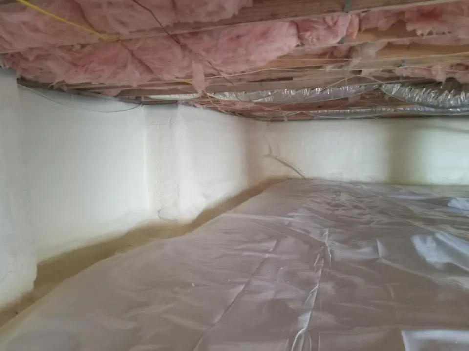 Crawl space encapsulation with closed-cell spray foam for Flat Roof Repair in Moraga